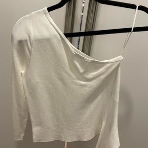 Club Monaco One Shoulder White Top XS
